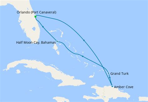 Carnival magic route for may 2023